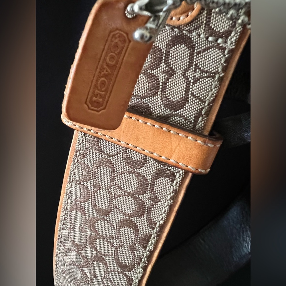 Coach Tan and Brown Patterned Belt